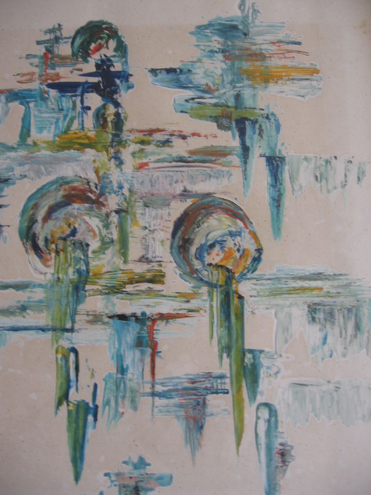 a painting of a large abstracted object