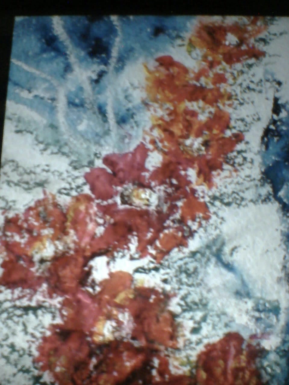 a painting of flowers on a table